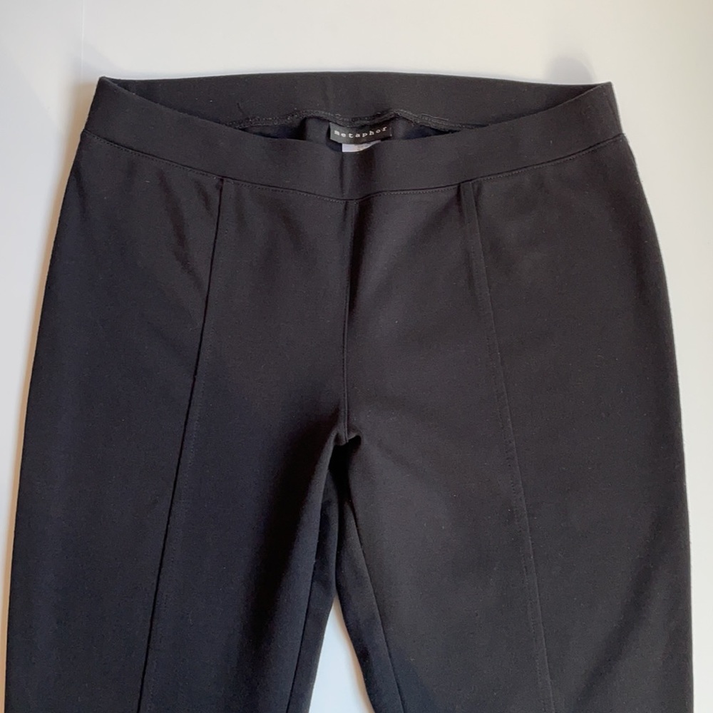 Metaphor pleated front heavyweight stretch knit skinny pants size large - Picture 2 of 6